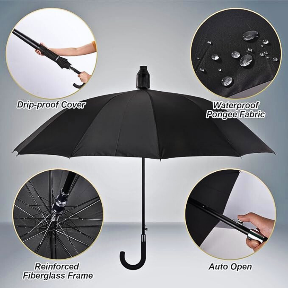 rūnique Duet Umbrella with Collapsible Anti-Drip Cover